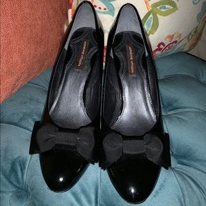 Adrienne Vittadini Black Bow Tie Pump Size 9 1/2